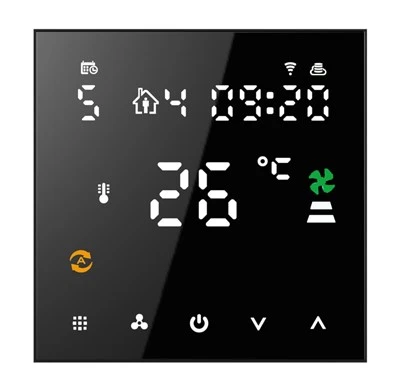 Spalvotas jutiklinis FCU termostatas